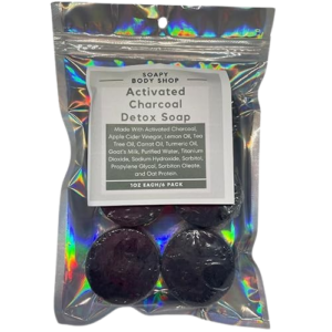 Charcoal Underarm Detox Soap, Activated Charcoal & Tea Tree, Detoxifying Soap, Activated Charcoal Odor Removal, Brightening Underarm Soap, Hyperpigmentation, Dark Spot Remover 6 Pack (1 Ounce Each)