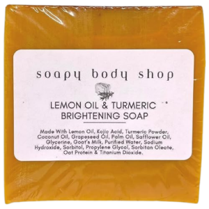 Turmeric & Lemon Oil Kojic Acid Soap, Dark Spot Remover For Face, Kojic Acid Soap For Hyperpigmentation, Even Complexion Soap, Fade Scars, Acne Scar, Turmeric Soap Bar, Handmade, 3.5 Ounces