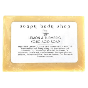Lemon Turmeric Kojic Acid Soap Bar Dark Spots, Hyperpigmentation Soap, Dark Spot Remover Bar Soap, Even Out Skin Tone, Kojic Soap For Hyperpigmentation, Brightening Soap for Dark Spots (1 Pack)