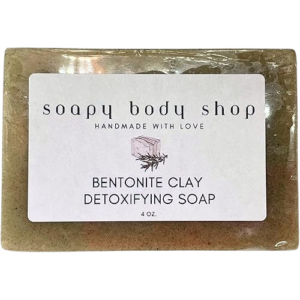 Bentonite Clay Detoxifying Soap, Detoxifying Body Soap, Handmade Soap Bar, Body Soap Bars Moisturizing, Bentonite Clay Powder, Detoxifying Soap, Essential Oil Soap, Goat Milk Soap, 4 oz. Bar (1 Pack)